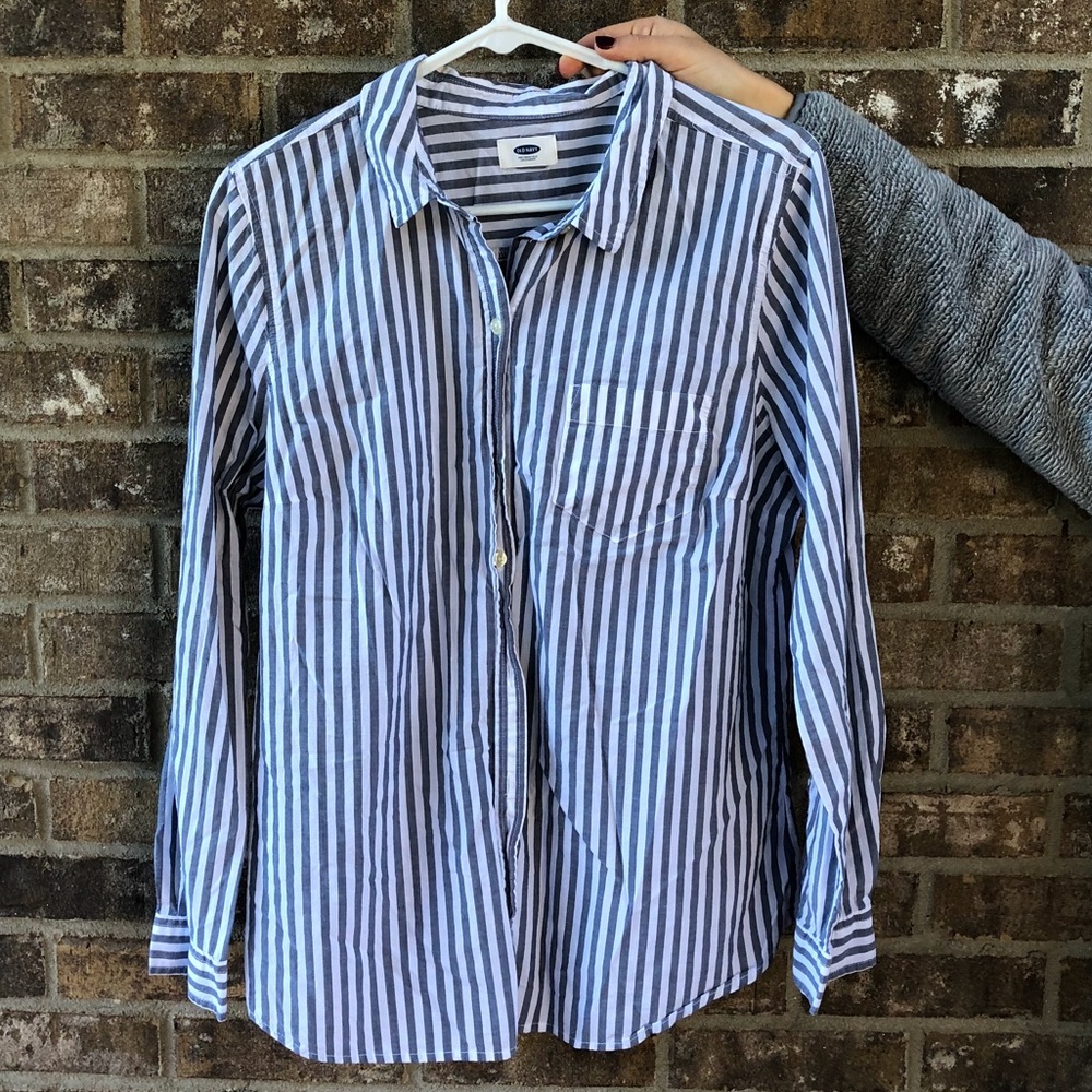 Grey/white Old Navy button down